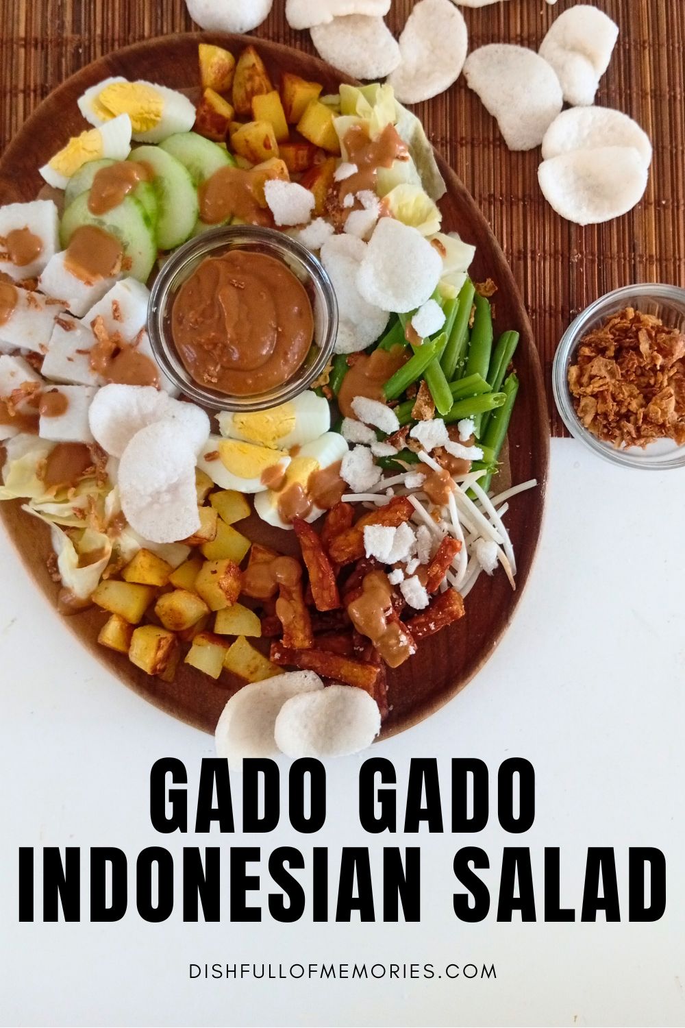 Indonesian Gado Gado Vegetable Salad with Peanut Sauce